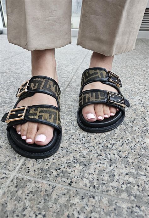 Fendi Feel Canvas Sandals From Shoes01top : r/DHgateFINDS.